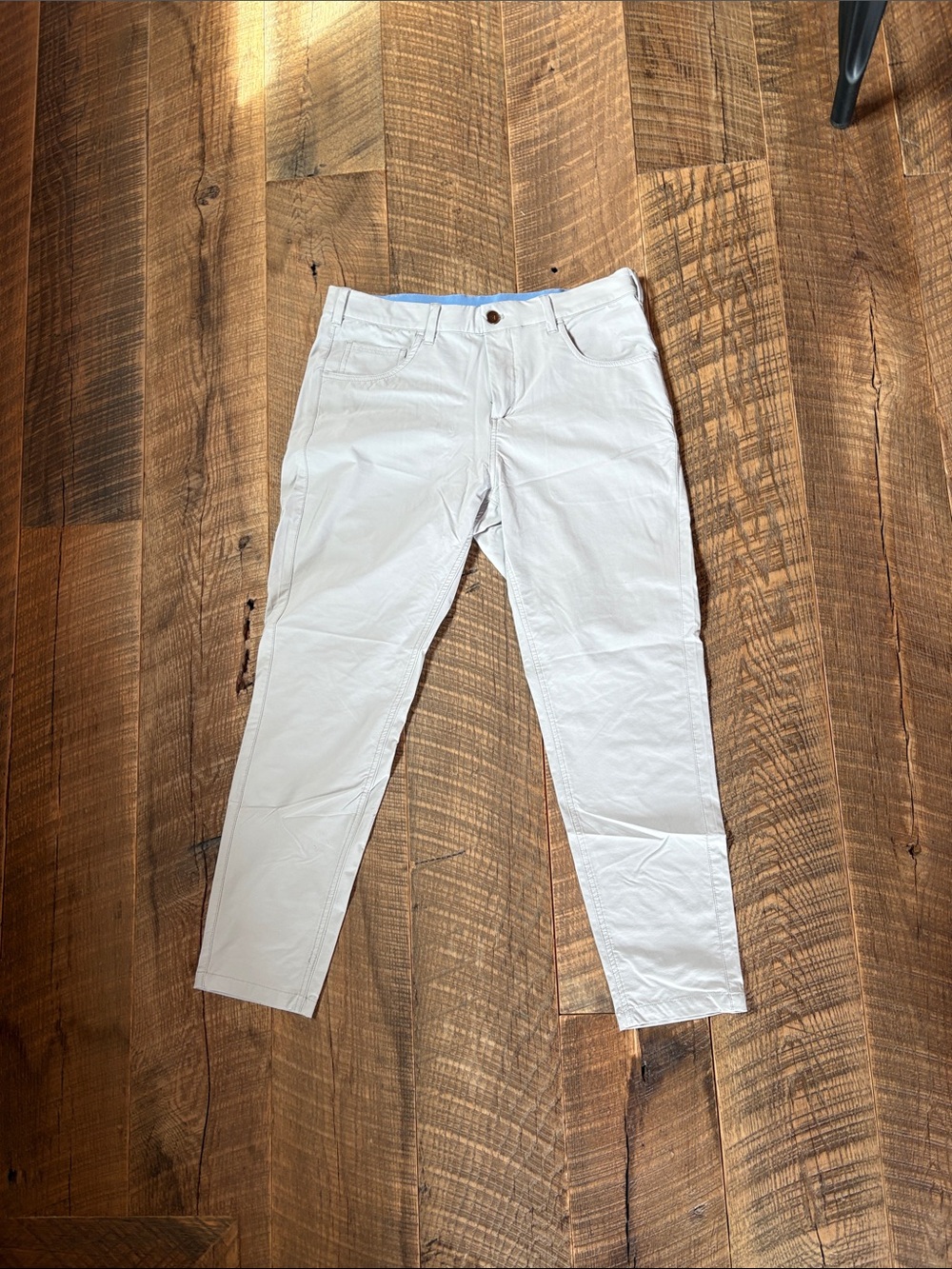 Avalon White Slim Chino Pants